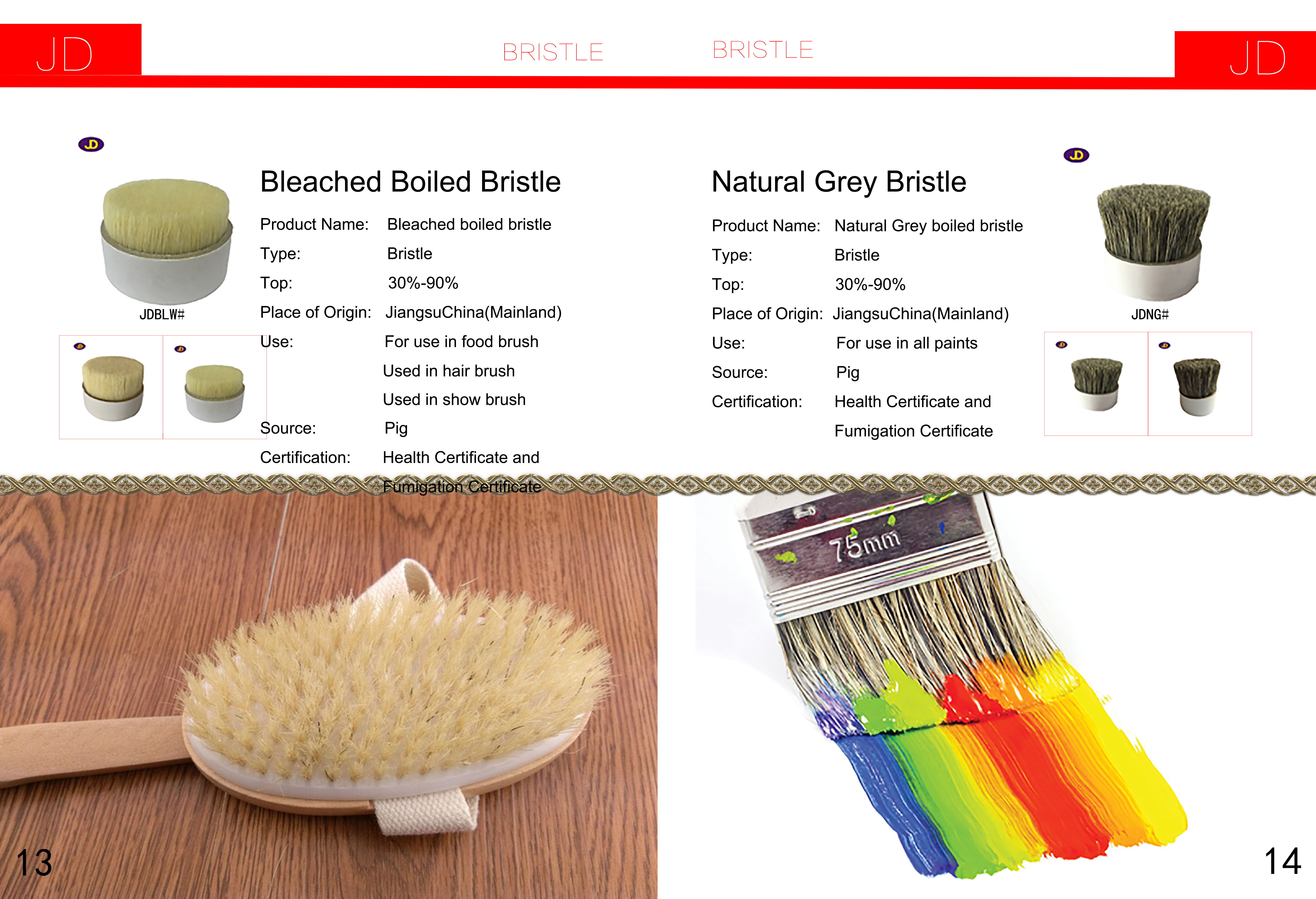 Bleached bristles and grey bristle