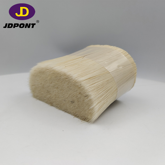 Very soft natural white bristle filament mixture bristle for interior brush    JD265-FM01