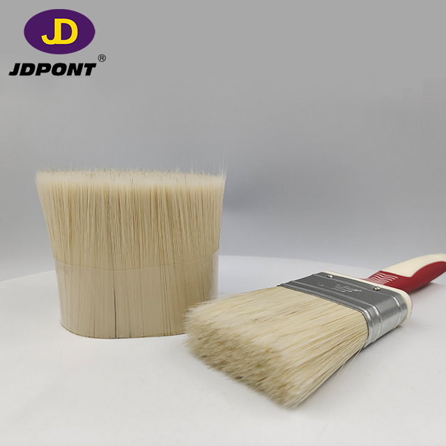 Very soft natural white bristle filament mixture bristle for interior brush    JD265-FM01