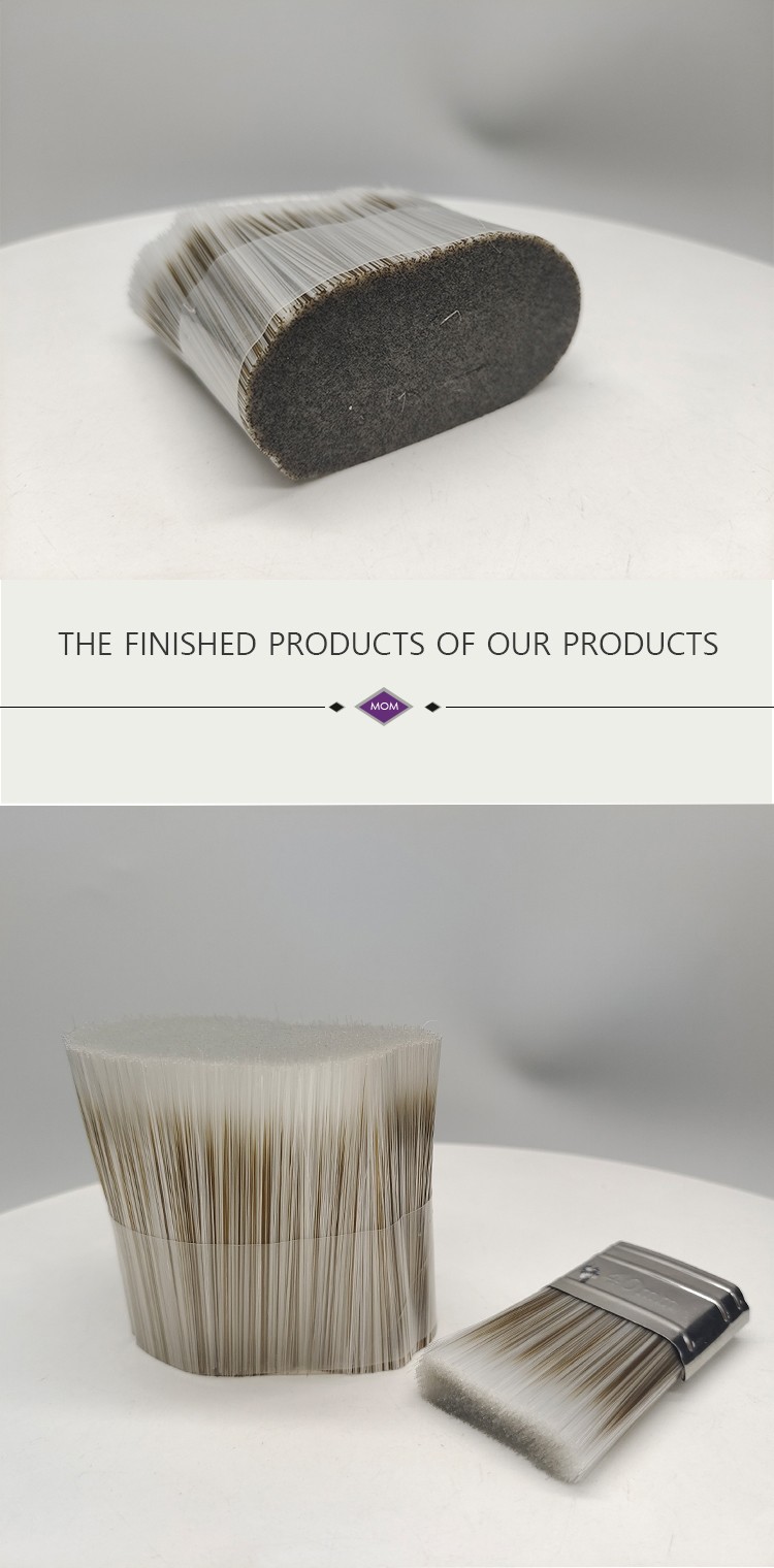 Synthetic solid fiber brush bristles