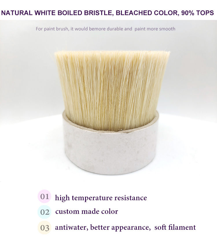 NATURAL WHITE BOILED BRISTLE NATURAL WHITE BOILED BRISTLE
