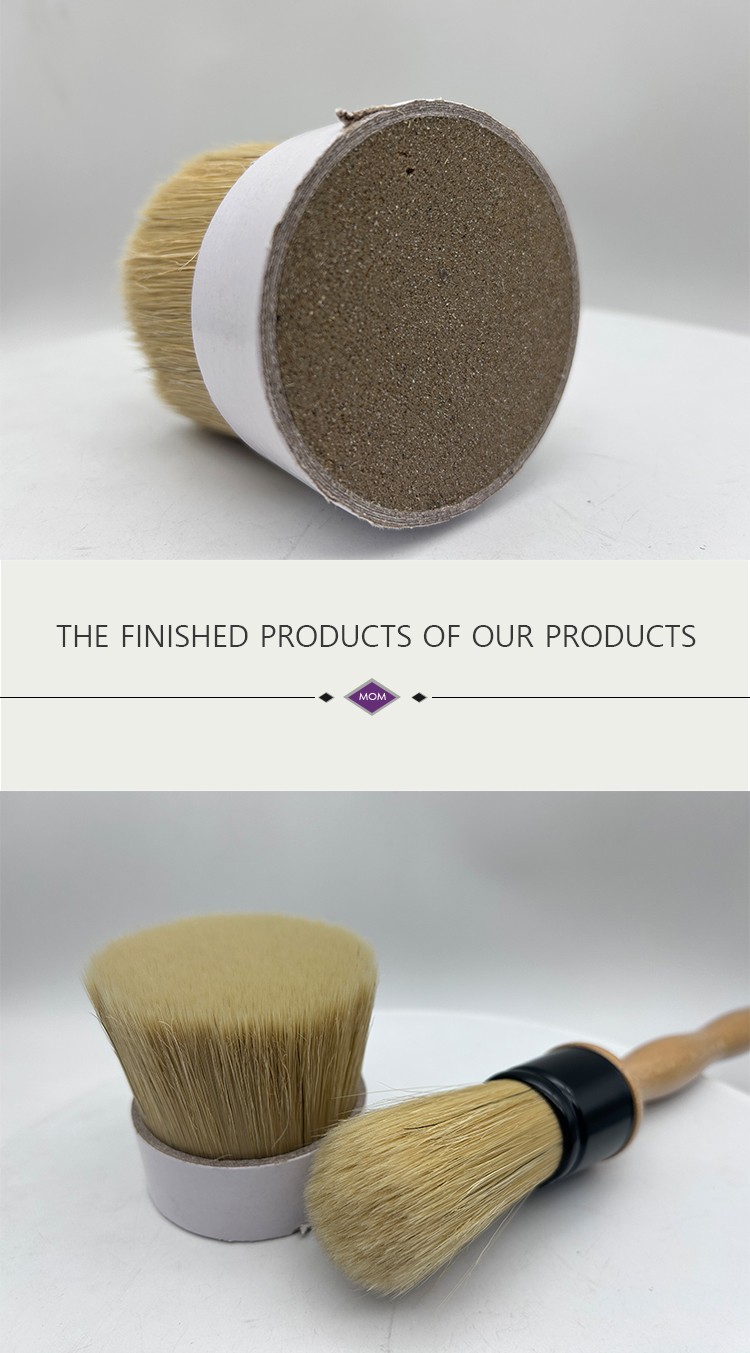 Natural wood handle and nylon bristles for light weight and easy grip